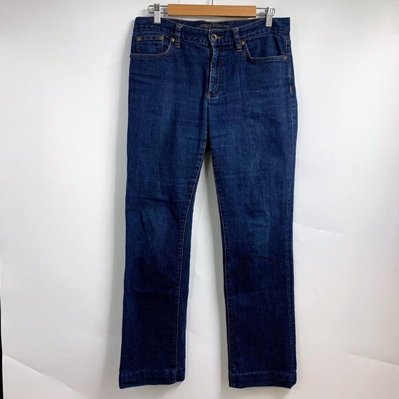 Lauren Jeans Premium Women's‎ Classic Straight Mid Rise Stretch Jeans Size 8 - Picture 1 of 13